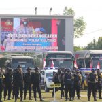 PAM Di TPS Polres Jajaran, Brimob Polda Kalteng Gelar Apel Keberangkatan