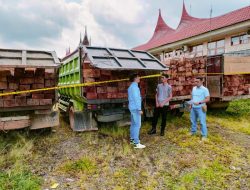 Sat Reskrim Polres Solok Selatan Amankan 176 Batang Kayu Balok Pada Operasi Ilegal Logging Selatan 2022