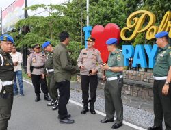 Pupuk Sinergitas TNI/Polri,  Dandenpom 1/4 Padang Kunjungi Mapolres Payakumbuh