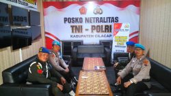 Wujudkan Netralitas Dalam Pemilu 2024, Jajaran TNI – Polri Di Kabupaten Cilacap Dirikan Posko