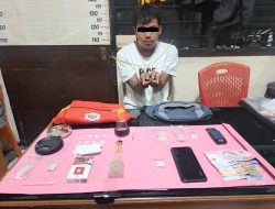Polres Payakumbuh Amankan Pria 28 Tahun, Sita 9 Paket Sabu Seberat 4,45 Gram.