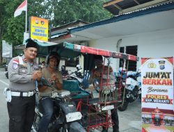 Jumat Berkah : Polisi Harus Dekat Dengan Masyarakat, Kapolres Meranti Sasar Komunitas Becak